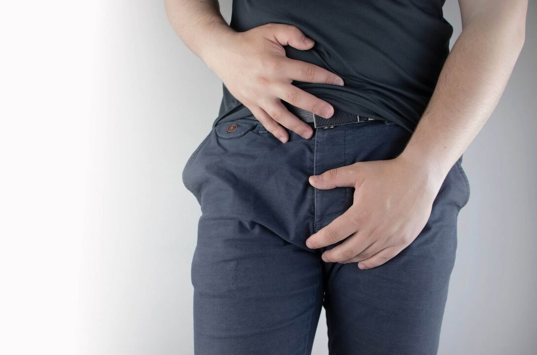 Douleur dans l'aine avec prostatite et traitement avec des capsules d'Urosaf